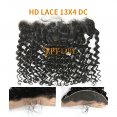 Swiss HD Lace Virgin Human Hair Deep Curly 13x4 Lace Frontal