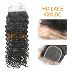 HD Lace Virgin Human Hair Deep Curly 4x4 Lace Closure