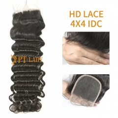 HD Lace Virgin Human Hair Indian Curly 4x4 Lace Closure