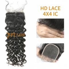 HD Lace Virgin Human Hair Italian Curly 4x4 Lace Closure