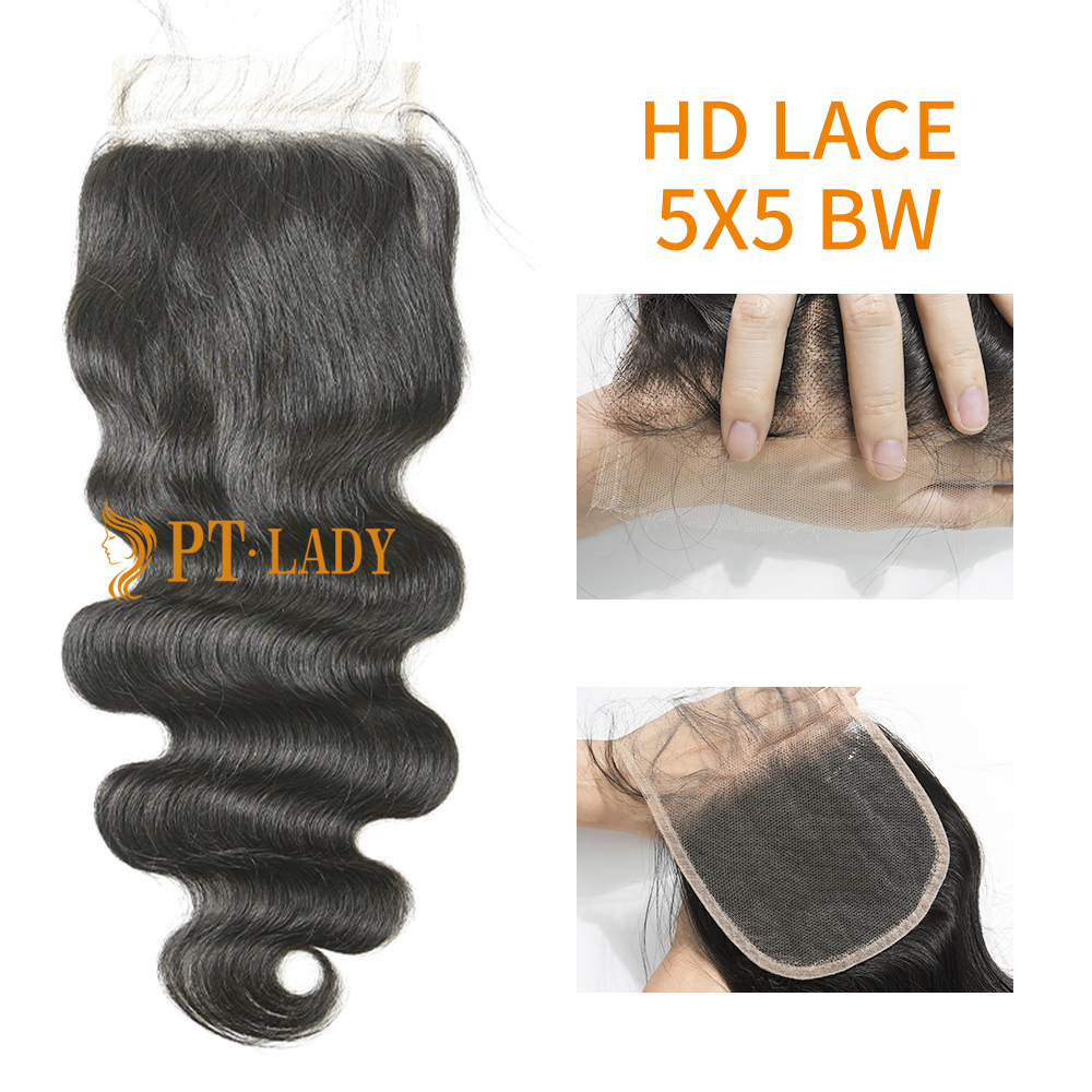 HD Lace Virgin Human Hair Body Wave 5x5 Lace Closure