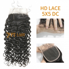 HD Lace Virgin Human Hair Deep Curly 5x5 Lace Closure