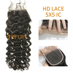 HD Lace Virgin Human Hair Italian Curly 5x5 Lace Closure