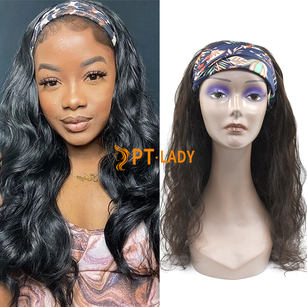 #1b Brazilian Raw Human Hair Head Band Wig Body Wave