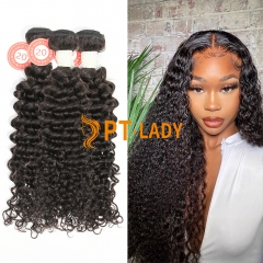 #1b Indian Virgin Human Hair Weft deep curly