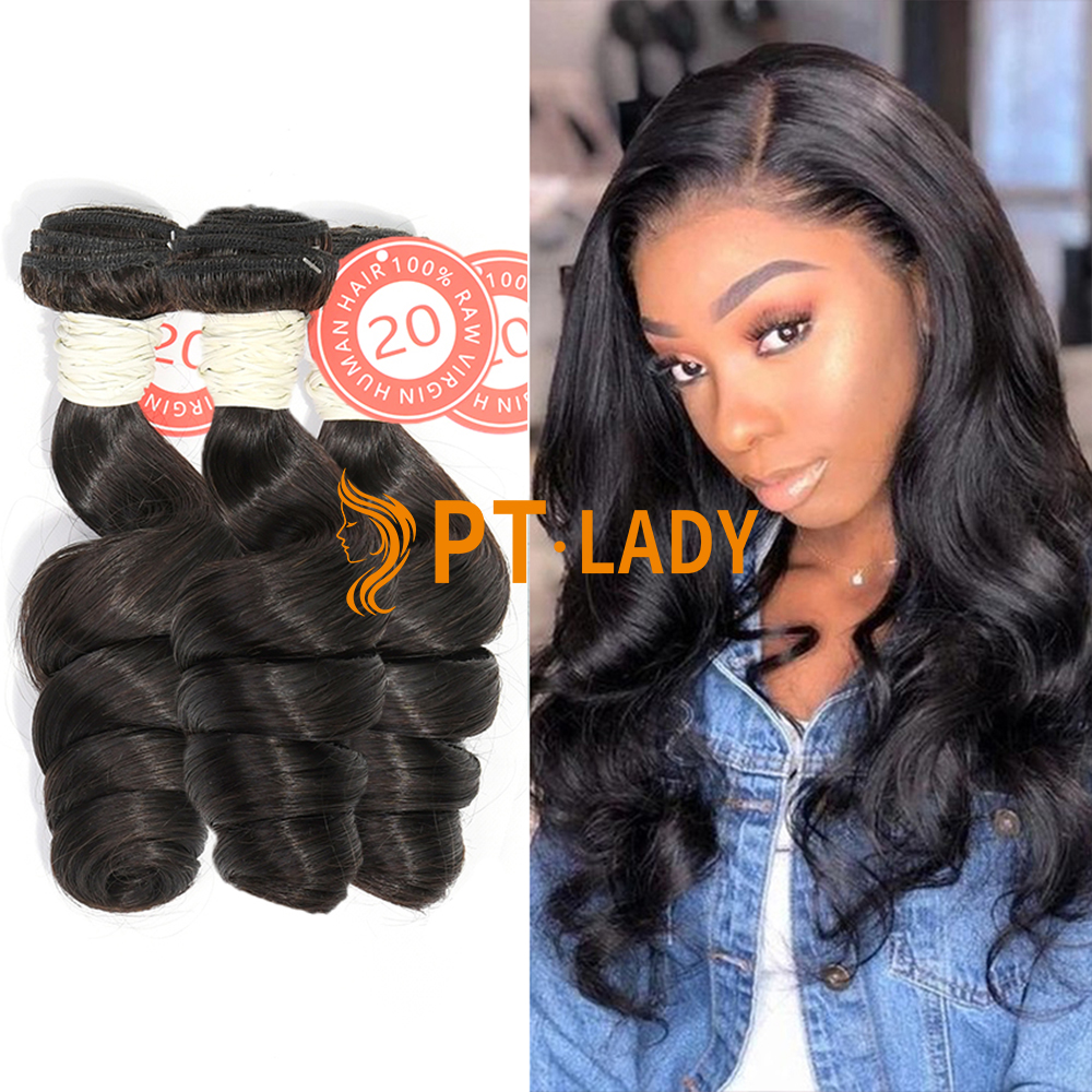 #1b Brazilian Virgin Human Hair Weft loose wave