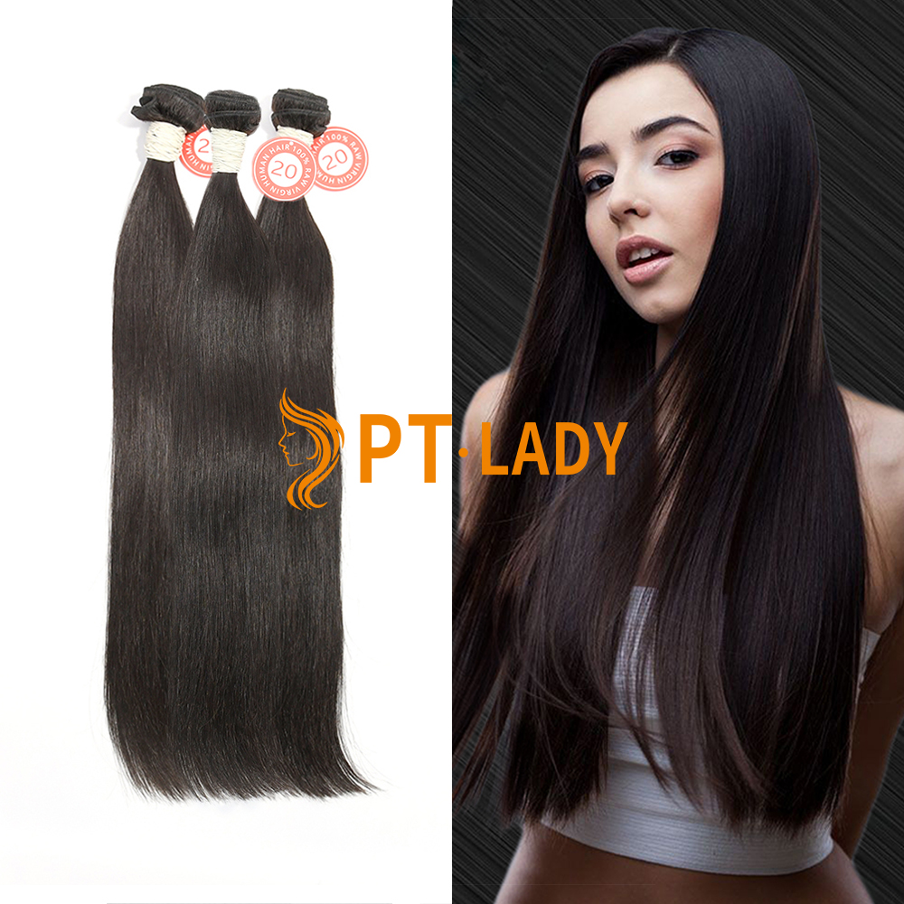 #1b Indian Virgin Human Hair Weft Straight