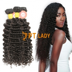 #1b Peruvian Raw Human Hair Weft deep curly