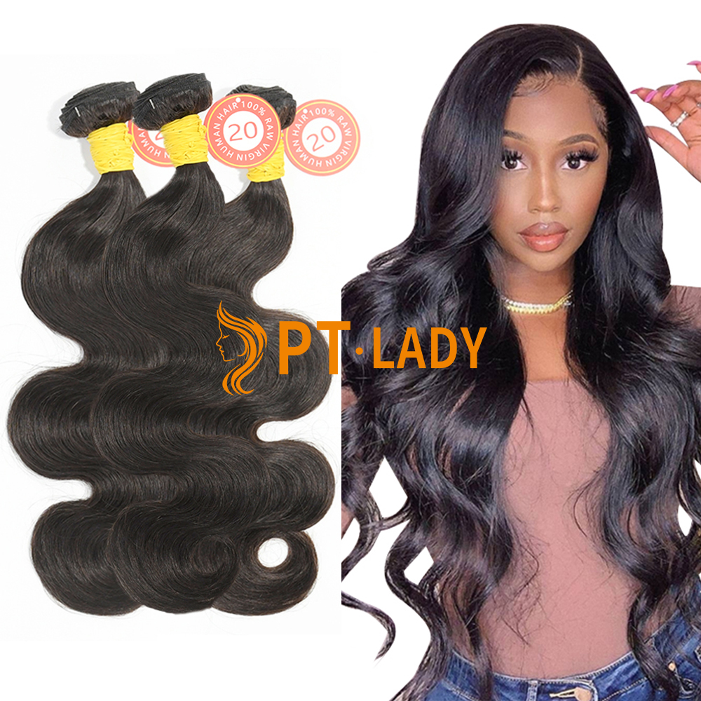 #1b Brazilian Raw Human Hair Weft body wave