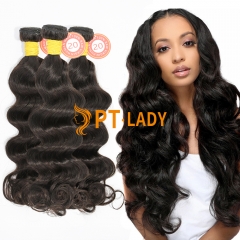 #1b Indian Raw Human Hair Weft ocean wave