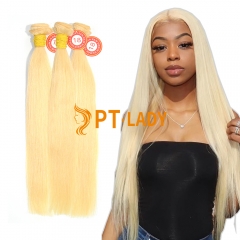 #613 Blonde European Raw Human Hair Weft Straight