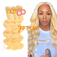 #613 Blonde European Raw Human Hair Weft body wave