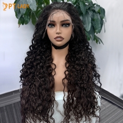 Natural #1b Brazilian Raw Human Hair 13x6 Swiss HD wig Italian Curly