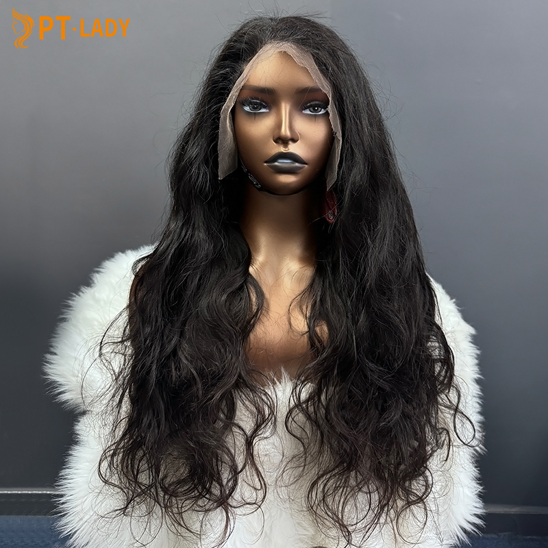 Natural #1b Brazilian Virgin Human Hair 13x6 Swiss HD wig Body Wave