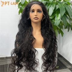 Natural #1b Brazilian Virgin Human Hair 13x4 Swiss HD wig Body Wave