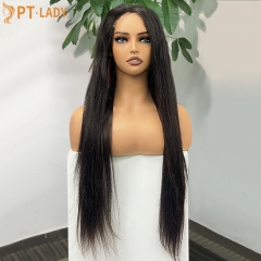 Natural #1b Brazilian Raw Human Hair 5x5 Swiss HD wig Straight