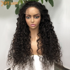 Natural #1b Brazilian Raw Human Hair 5x5 Swiss HD wig ItalyCurly