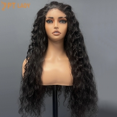 #1b Brazilian Virgin Human Hair Transparent 5x5 closure wig Indian Curly